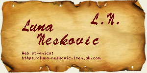 Luna Nešković vizit kartica